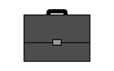 Simple line drawing icon of a schoolbag Stock Illustration