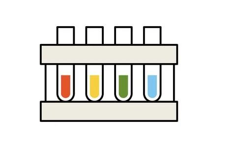 Simple line drawing icon of test tube icon Stock Illustration