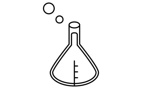 Simple line drawing icon of triangular fresco, isometric illustration Stockillustratie