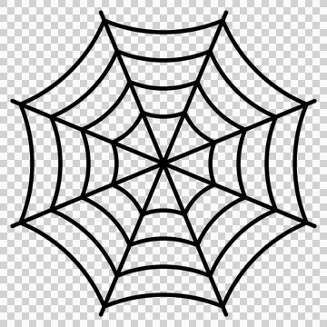 Simple line drawing illustration of spiderweb Stock Illustration