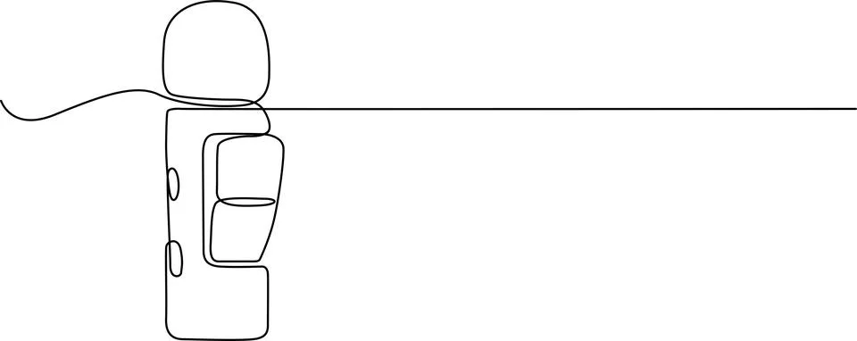 Simple line drawing of a person Vector Stock-Illustration