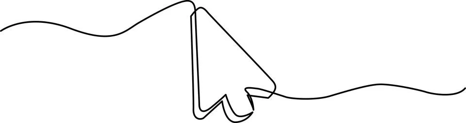 Simple line drawing of a shape Vector Illustrazione stock