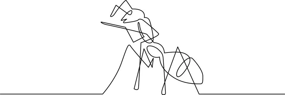 Simple line drawing of a skateboarder doing a trick Vector Stock Illustration