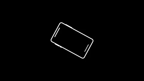 Simple line drawing of a smartphone with a circular arrow animation 스톡 동영상 332852814