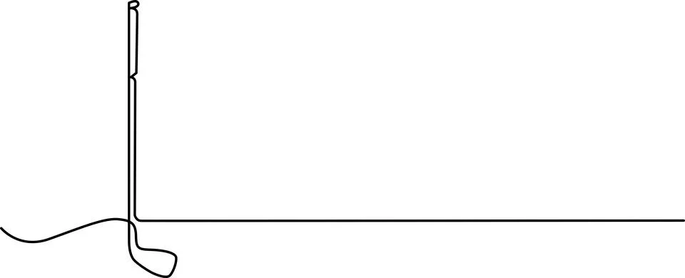 Simple line drawing with vertical and horizontal lines Vector Illustrazione stock