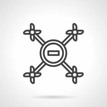Simple line drone vector icon Illustrazione stock