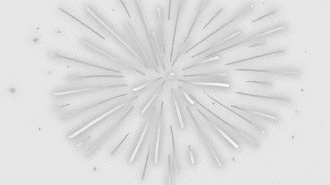 A simple line firework on a black background. 2D animation explosion Stock Footage 184502177