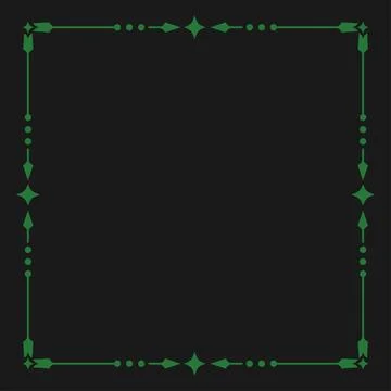 Simple line frame Border decorative vector Illustrazione stock