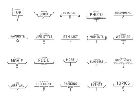 Simple line frame, border text decoration element Stock-Illustration