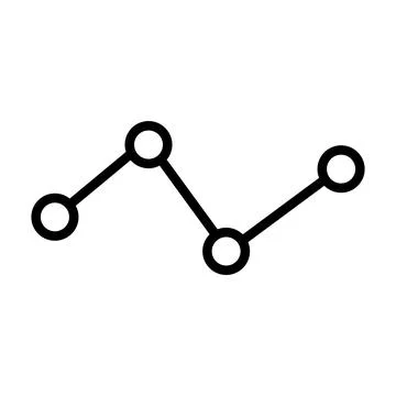 Simple line graph. Line chart. Vector. イラスト素材