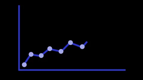 Simple Line Graph Showing Upward Trend A... | Stock Video | Pond5