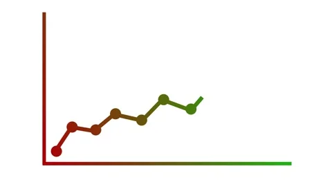 Simple Line Graph Showing Upward Trend A... | Stock Video | Pond5