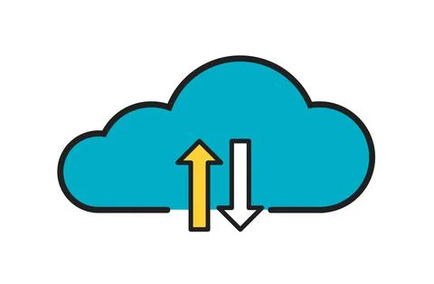 Simple Line Icon cloud business sign. Vector Illustration EPS10 Illustrazione stock