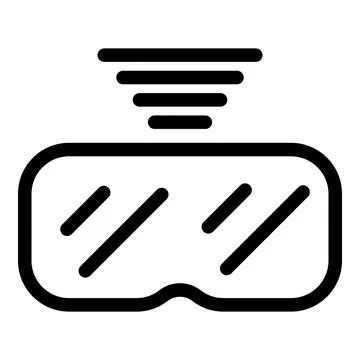 Simple line icon illustration of a virtual reality headset イラスト素材