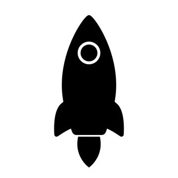 Simple Line Icon rocket, start up business sign. Illustration Illustrazione stock