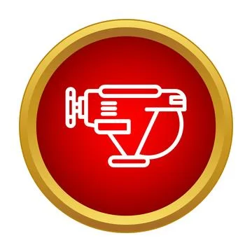 Simple line icon showing compact metal detector Stock Illustration