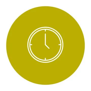 Simple Line Icon sign - time for your business. Clock with arrows. Illustrati Stock Illustration