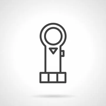 Simple line piston vector icon Stockillustratie