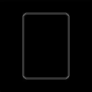 Simple Line Rectangle and or Rectangle Shape Stock Illustration