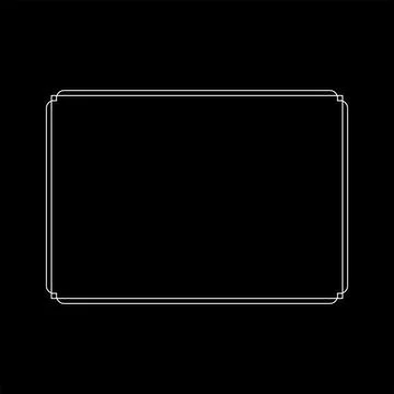 Simple Line Rectangle and or Rectangle Shape Stock Illustration