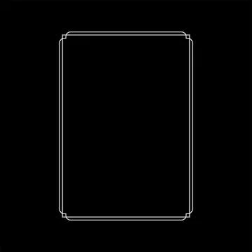 Simple Line Rectangle and or Rectangle Shape 스톡 일러스트