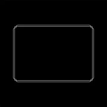Simple Line Rectangle and or Rectangle Shape Stock Illustration