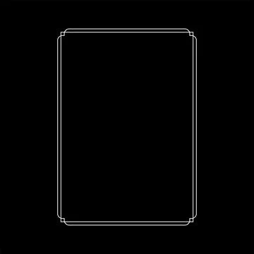 Simple Line Rectangle and or Rectangle Shape Stock Illustration