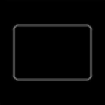 Simple Line Rectangle and or Rectangle Shape Stock Illustration