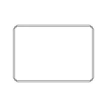 Simple Line Rectangle and or Rectangle Shape Stock Illustration