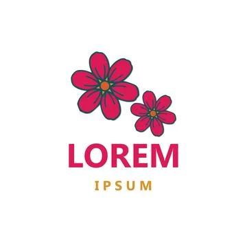 Simple line set of flower icons Stock Illustration