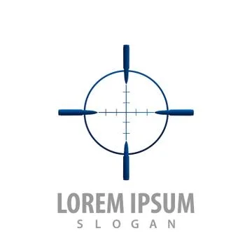 Simple line target sign concept design. Symbol graphic template element vecto Stock Illustration