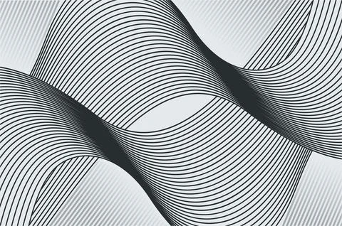 Simple line wave abstract wallpaper. Line abstract background. Stock Illustration