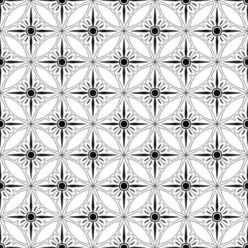 Simple linear abstract mandala pattern on white background. Stock Illustration