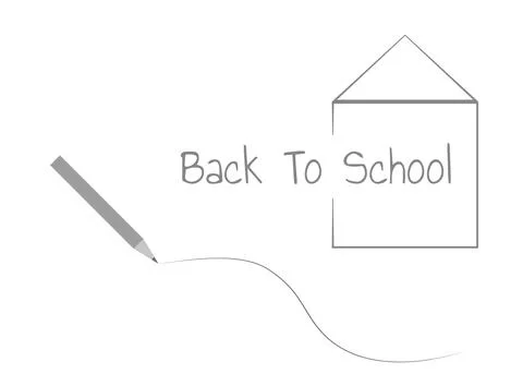 Simple linear Back To School Stock Illustration