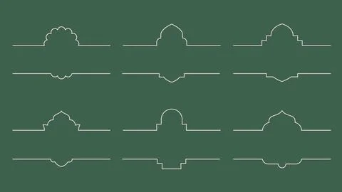 Simple linear border frames. Elegant abstract vintage boho design for decoration Illustrazione stock