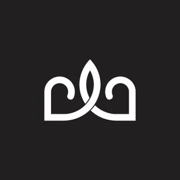 Simple linear crown symbol logo vector Stock Illustration