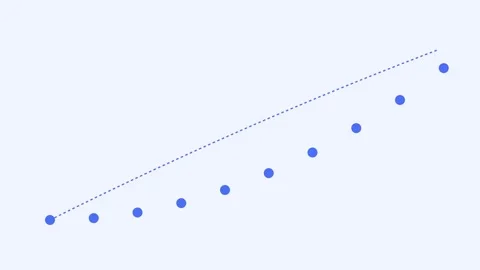 Simple linear growth graph visualization showing upward trend data analysis Stock Footage 336837512