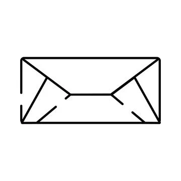 Simple linear icon of an envelope for mail Stock Illustration