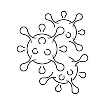 Simple linear icon of the new COVID-19 coronavirus. Stock Illustration