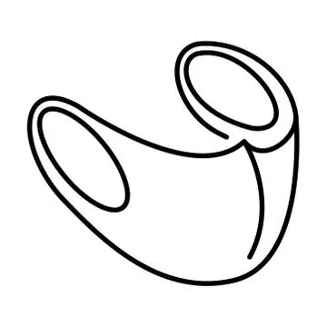 A simple linear icon of a reusable designer protective medical mask. Stock Illustration