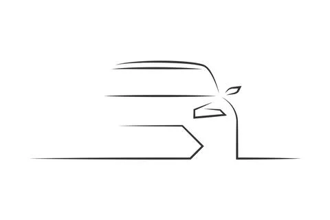 Simple linear illustration of the machine in a modern style. Ilustração Stock