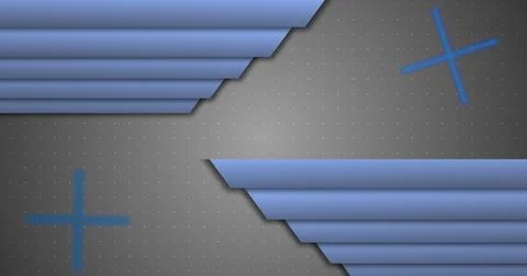 Simple lines animating in and out with cross sign corporate presentation st.. Stock Illustration