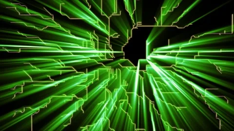 Simple lines growing into complex circuit patterns. 3d animation render Stock-Footage 279131117