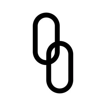 Simple link silhouette icon. Vector. Stock Illustration