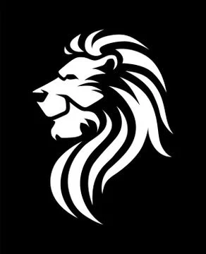 Simple Lion Logo Vector Illustrazione stock