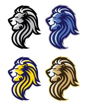 Simple Lion Logo Vector Illustrazione stock