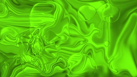 Simple Liquid Effects Background Moving Drop Consisting of Solid Green Stock Footage 183440758
