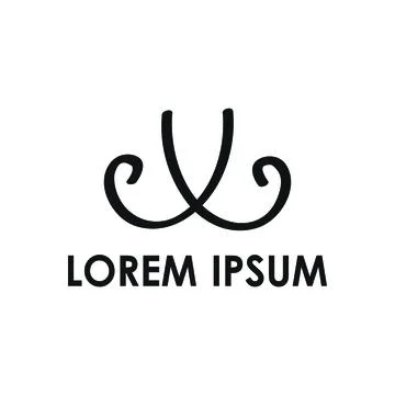 Simple LL, JJ, LJ initials line art company logo Stock Illustration