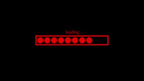 Simple loading bar and dots showing a waiting or progress status animation Stock Footage 337182747