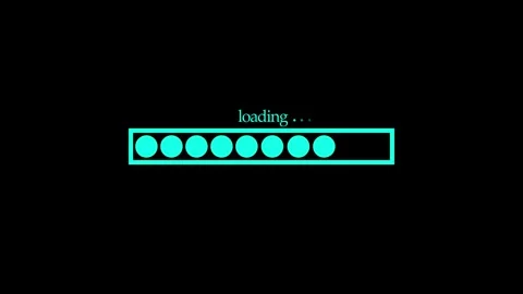 Simple loading bar and dots showing a waiting or progress status animation Stock Footage 337182751